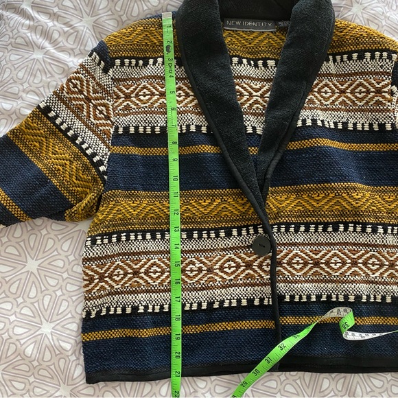 Tapestry woven blazer cropped jacket large - Picture 5 of 9